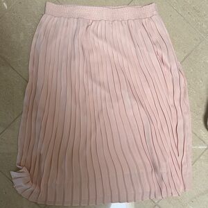 Who What Wear Blush A-Line Pleated Skirt